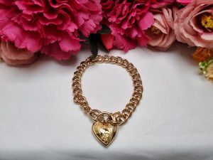 9ct Yellow Gold Heart Locket Bracelet TW316873
