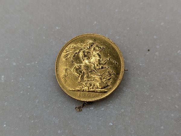 22CT Yellow Gold Full Sovereign Coin Pin (8.4gms) - BP354938 - Image 2