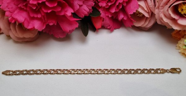 9ct Yellow Gold Double Curb Link Bracelet TW331241 - Image 8