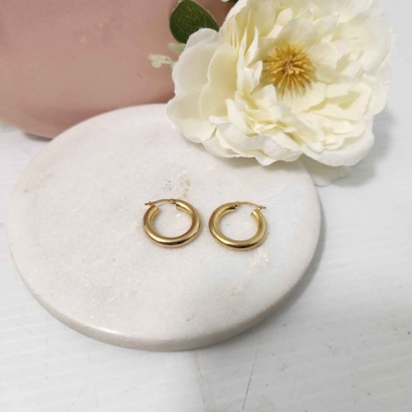 LADIES 9CT YELLOW GOLD EARRINGS #GN370808 - Image 6