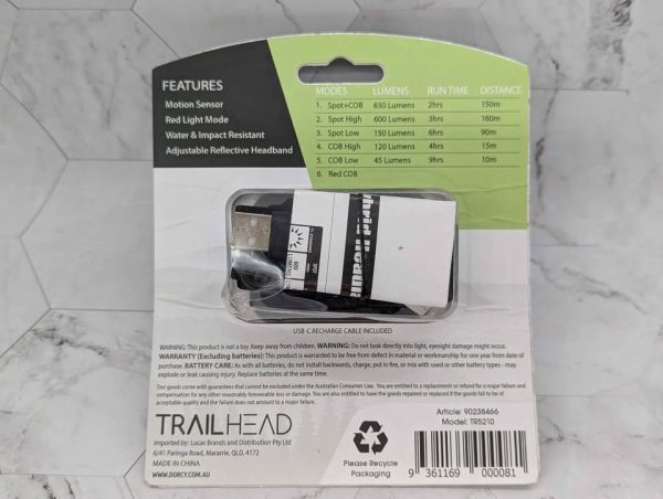 Sealed TrailHead 650 Lumens Storm Headlamp - BP352562 - Image 3