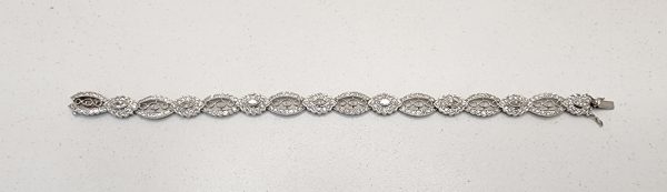 Valuated 18CT White Gold and Diamond Bracelet - IP304967 - Image 3