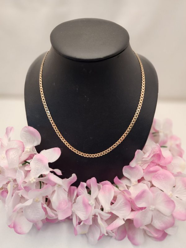 Unisex 9CT Yellow Gold Curb Necklace 50CM - IP355107 - Image 8