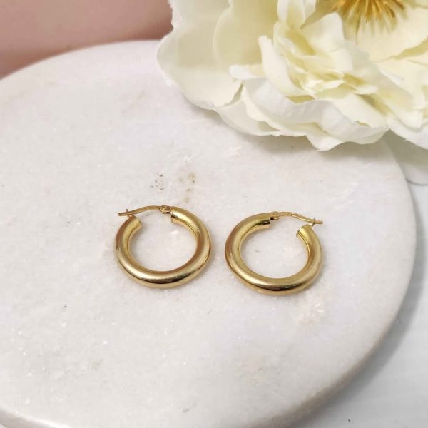 LADIES 9CT YELLOW GOLD EARRINGS #GN370808 - Image 7