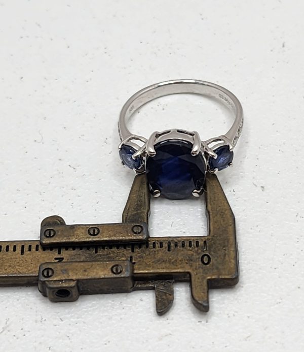 Ladies 14CT White Gold Ring with Sapphires and Diamonds - IP304968 - Image 19
