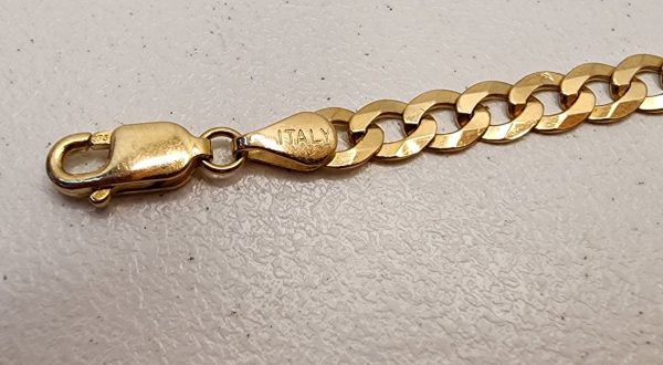 Unisex 9CT Yellow Gold Curb Necklace 50CM - IP355107 - Image 13