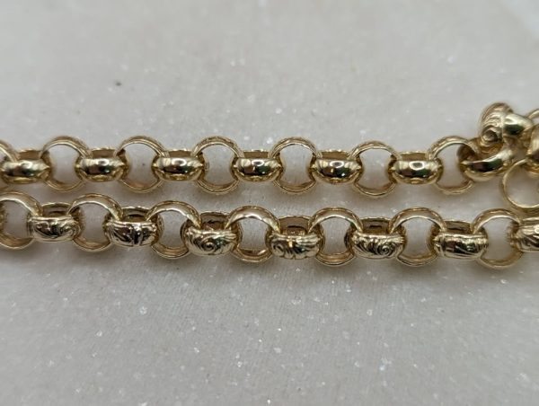 Ladies 9ct Yellow Gold Heart Locket Belcher Chain Bracelet (15.3gms) - BP367740 - Image 3