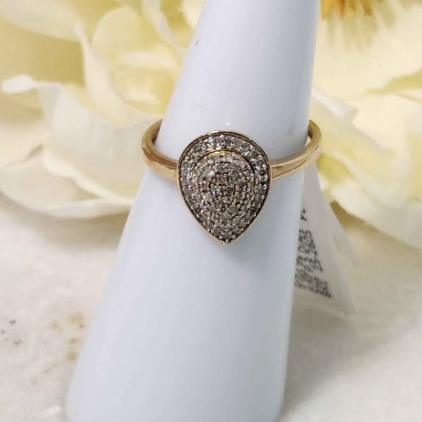 LADIES 9CT YELLOW GOLD RING #GN370801 - Image 2