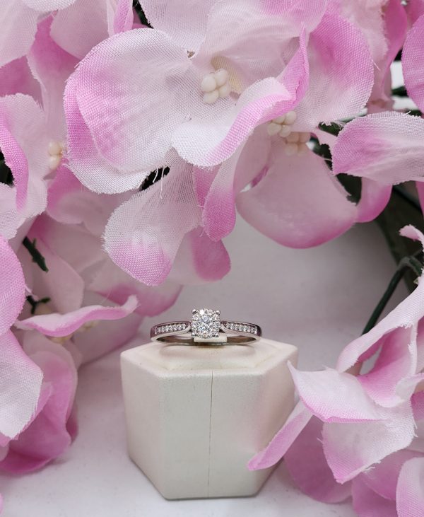 Ladies 9CT White Gold Diamond Ring - IP317552 - Image 12