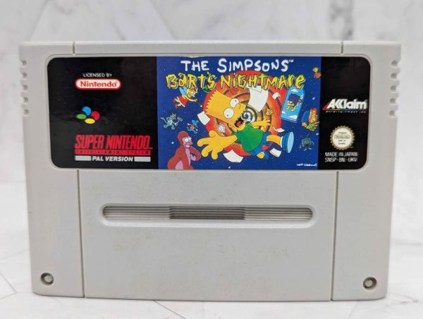 Super NES The Simpsons Bart's Nightmare Game Cartridge (PAL Version) - BP370324 - Image 2