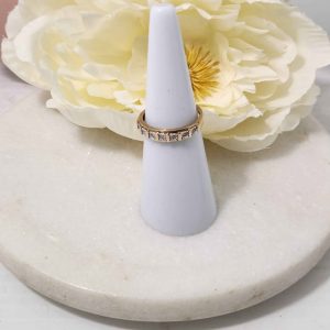LADIES 9CT YELLOW GOLD RING #GN371070