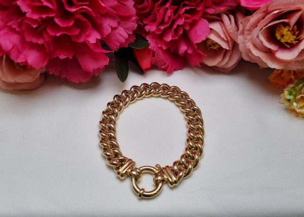 9ct Yellow Gold Curb Link Bracelet TW354067 - Image 5