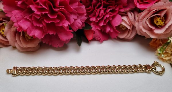 9ct Yellow Gold Curb Link Bracelet TW354067 - Image 7