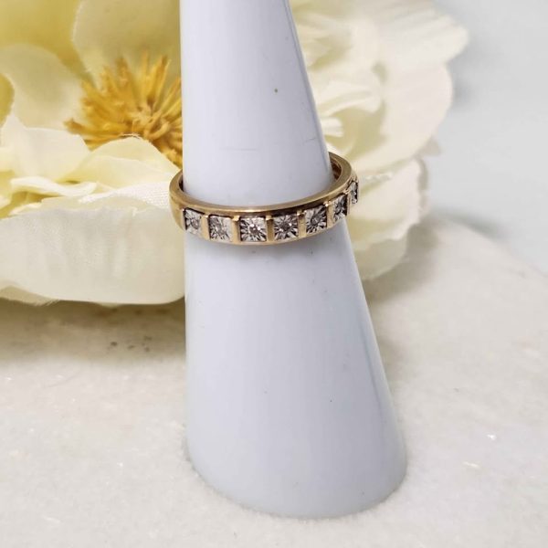 LADIES 9CT YELLOW GOLD RING #GN371070 - Image 3