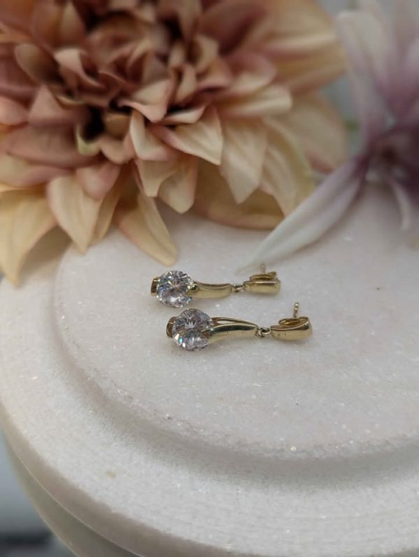 Ladies 9CT Yellow Gold CZ Earrings (3.7gms) - BP361284 - Image 5