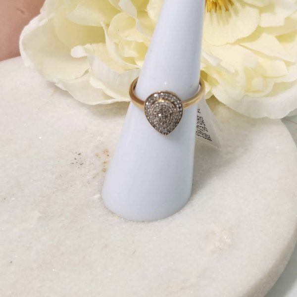 LADIES 9CT YELLOW GOLD RING #GN370801 - Image 5