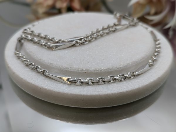 Unisex Silver Chain Link Style Necklace (43.1gms) - BP373714 - Image 2