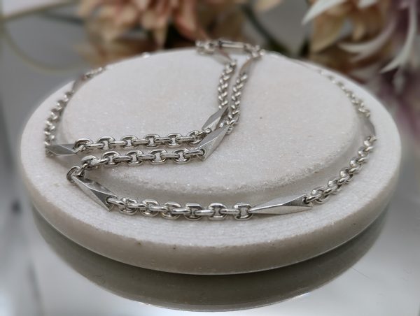Unisex Silver Chain Link Style Necklace (43.1gms) - BP373714 - Image 5