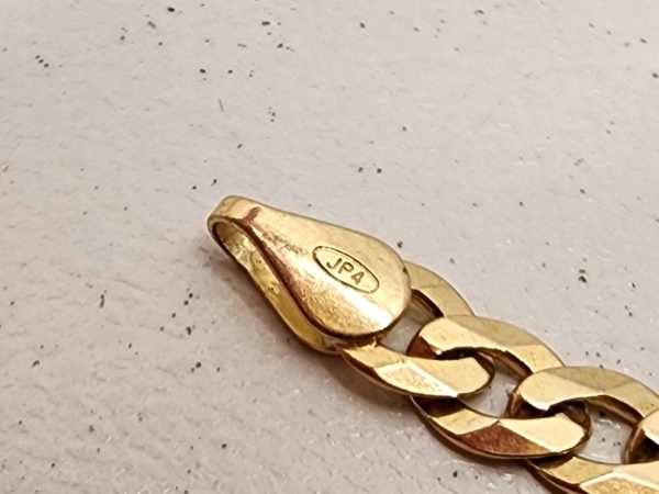 Unisex 9CT Yellow Gold Curb Necklace 50CM - IP355107 - Image 14