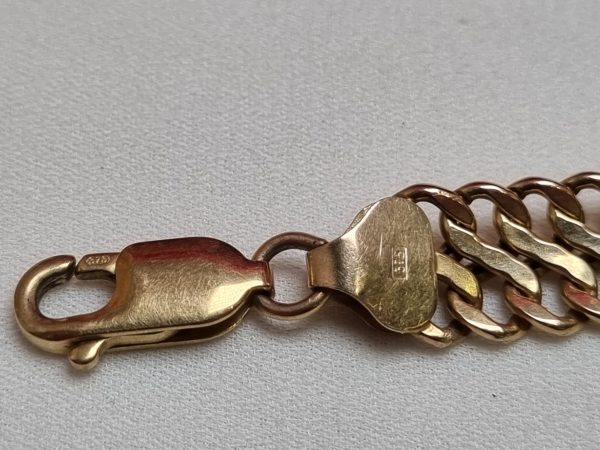 9ct Yellow Gold Double Curb Link Bracelet TW361585 - Image 11