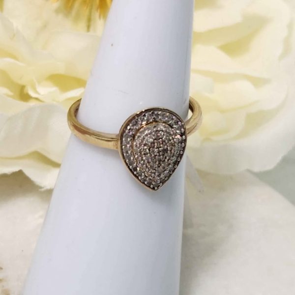 LADIES 9CT YELLOW GOLD RING #GN370801 - Image 7