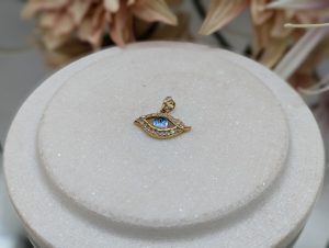 Ladies 21CT Yellow Gold & CZ Evil Eye Pendant (3.0gms) - BP320950