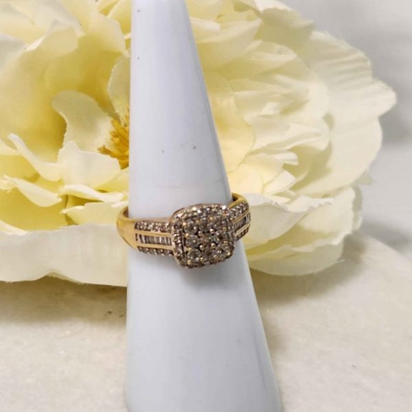 LADIES 9CT YELLOW GOLD RING #GN371325 - Image 8