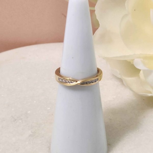 LADIES 9CT YELLOW GOLD RING #GN370806 - Image 8