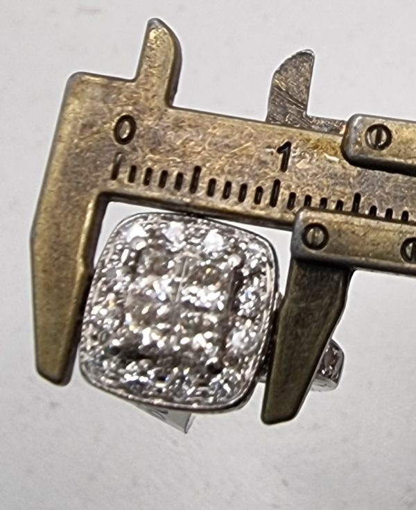 Valuated 14 CT White Gold Cluster/Halo Diamond Ring - IP309561 - Image 9