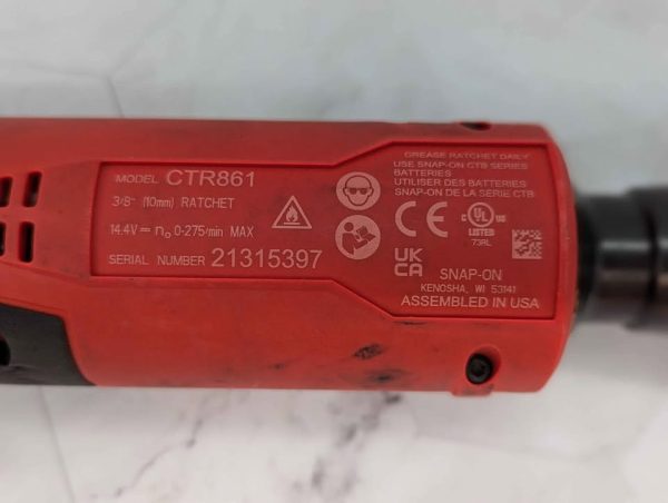 Snap-On 14.4V 3/8" Brushless Ratchet w/ Battery - BP371100 - Image 5