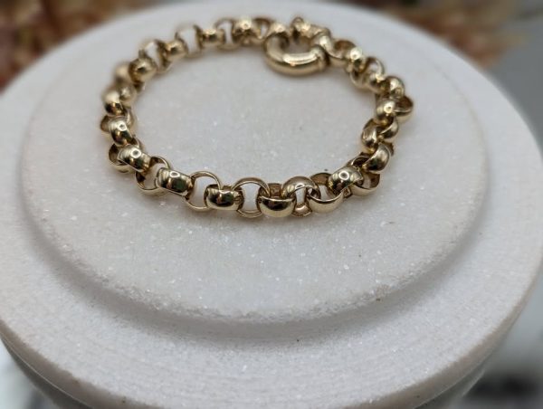 Ladies 9CT Yellow Gold Belcher Link Bracelet (19.3gms) - BP299666 - Image 12
