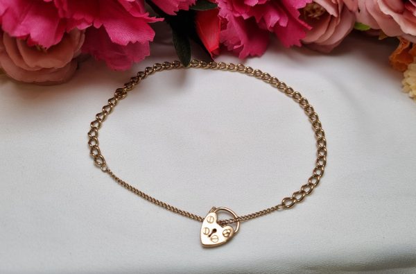 9ct Yellow Gold Heart Locket Bracelet TW294142 - Image 2