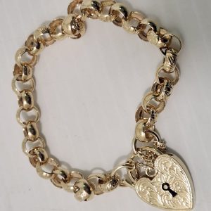 Ladies 9ct Yellow gold belcher Bracelet #GN358948