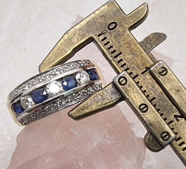 18CT Mixed Gold, Diamond And Sapphire Ring - IP307459 - Image 9