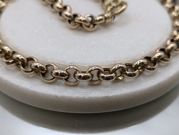Ladies 9CT Yellow Gold CZ Belcher Chain Necklace (46.3gms)*REDUCED PRICE* - BP296414 - Image 2