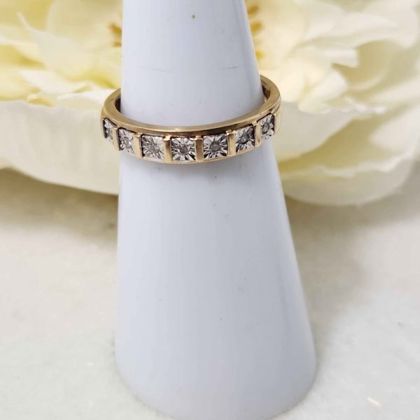 LADIES 9CT YELLOW GOLD RING #GN371070 - Image 10