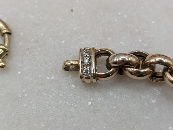Ladies 9CT Yellow Gold CZ Belcher Chain Necklace (46.3gms)*REDUCED PRICE* - BP296414 - Image 7