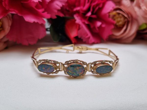 9ct Yellow Gold Opal Bracelet TW346152 - Image 6