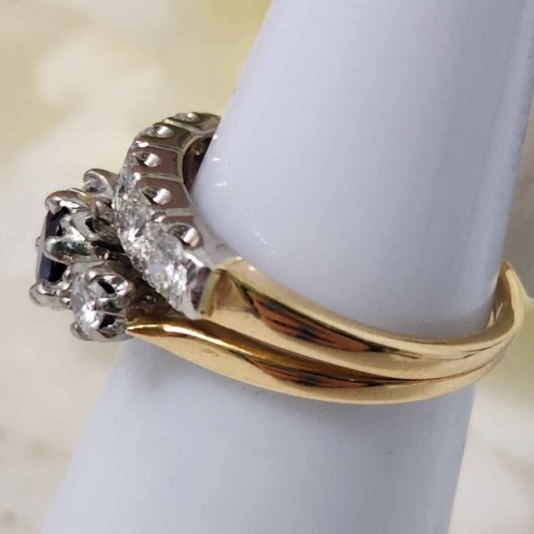LADIES 18CT YELLOW/PLATINUM RING SET #GN370797 - Image 11