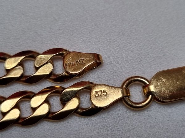 9ct Yellow Gold Curb Link Bracelet TW342014 - Image 8