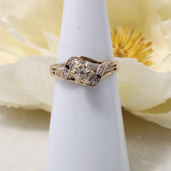 LADIES 9CT YELLOW GOLD RING #GN369613 - Image 8