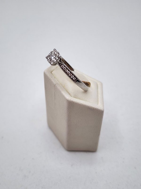 Ladies 9CT White Gold Diamond Ring - IP317552 - Image 6