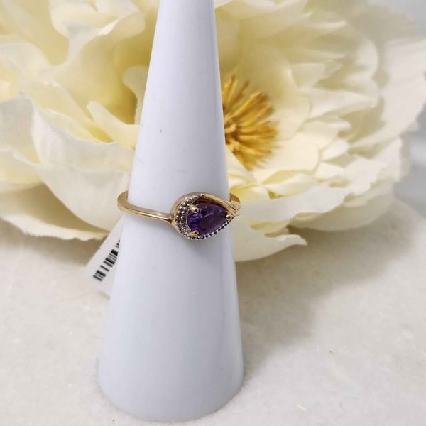 LADIES 9CT YELLOW GOLD RING #GN369179 - Image 7