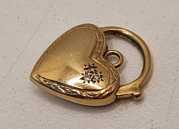 Ladies 9CT Yellow Gold Heart Locket Pendant with Diamonds -IP332935 - Image 12
