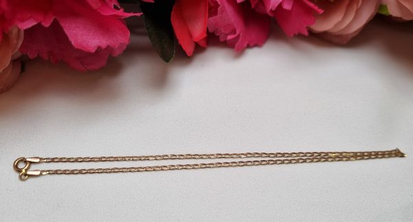 9ct Yellow Gold Thin Curb Chain Bracelet TW317662 - Image 2