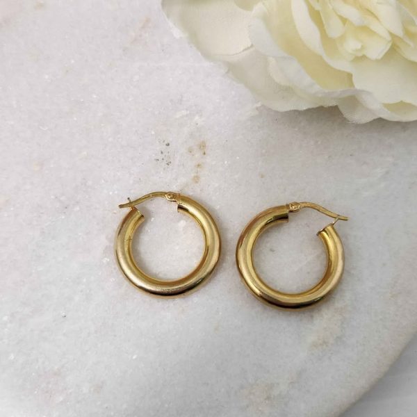 LADIES 9CT YELLOW GOLD EARRINGS #GN370808 - Image 8