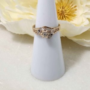 LADIES 9CT YELLOW GOLD RING #GN369613