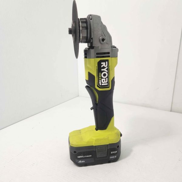RYOBI ANGLE GRINDER WITH 4.0AH BATTERY #GN374611 - Image 10