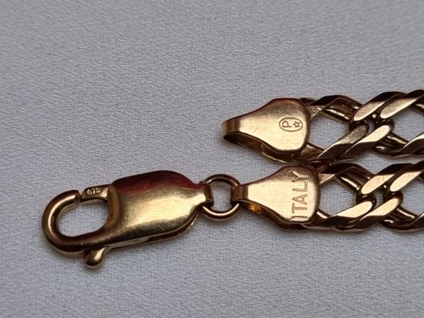 9ct Yellow Gold Double Curb Link Bracelet TW331241 - Image 10
