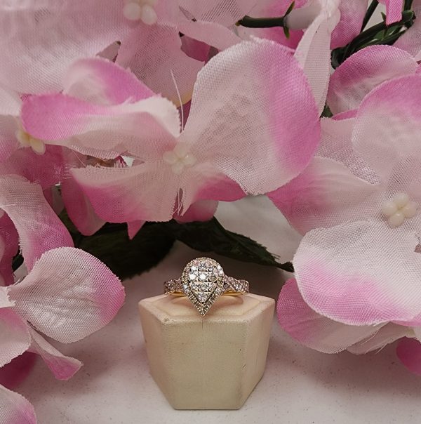 Ladies 9CT Tear Drop Diamond Ring - IP354622 - Image 13